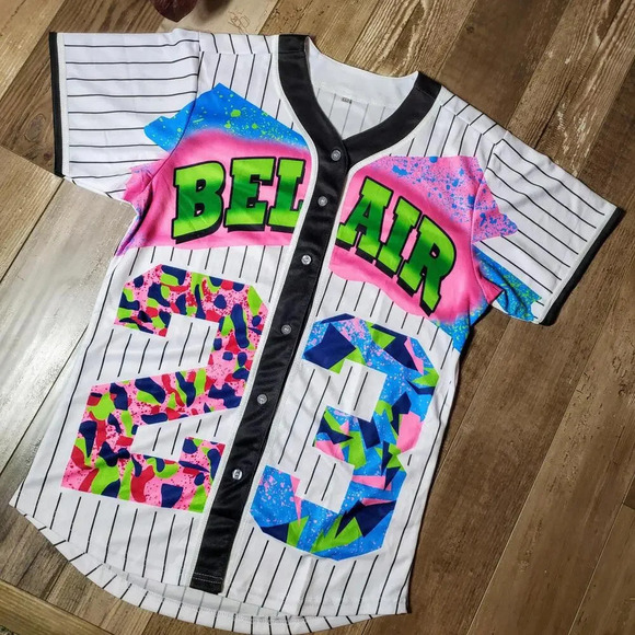 Cuthbert 90s Bel Air Baseball Jersey Shirt for Theme Party Women's Size Large - Picture 14 of 15